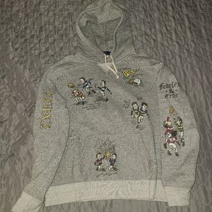 RALPH LAUREN POLO RUGBY HOODY CARTOON HOODIE L LARGE